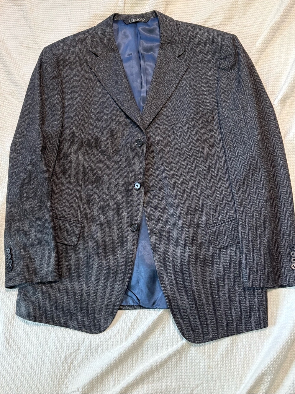 Samuelsohn Men's Charcoal Gray Wool Blazer